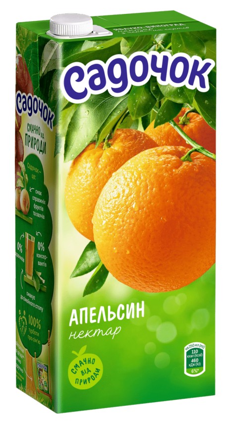 Нектар Апельсиновий ТМ "Садочок" 0.95л